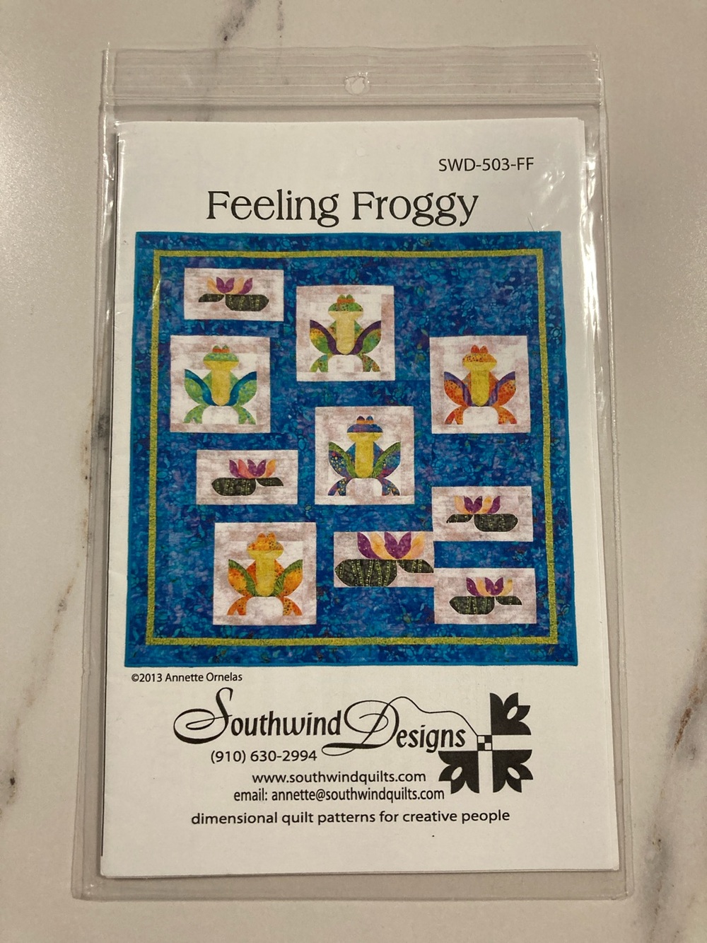 NIP Feeling Froggy" Quilt Pattern - southwind design frog theme